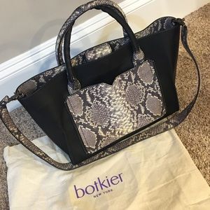 Botkier, NY Leather and Snakeskin tote bag